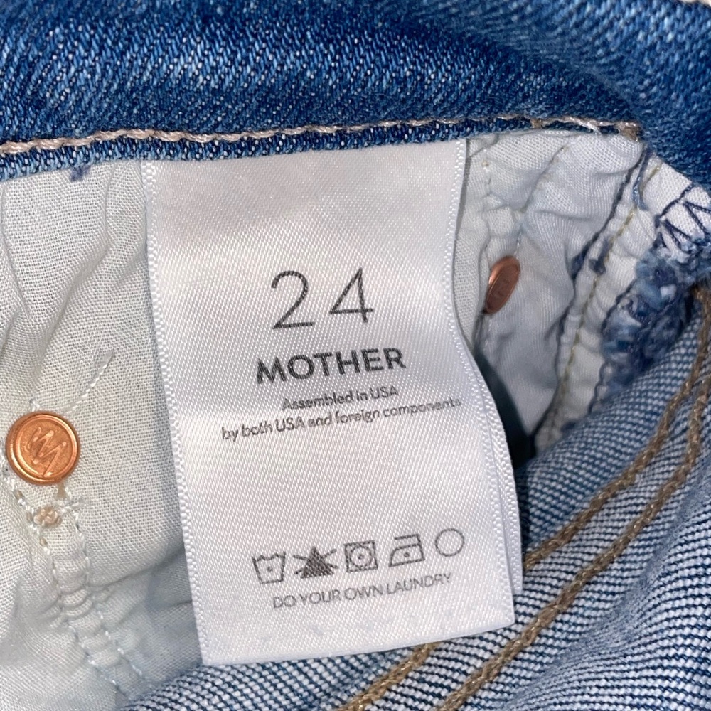 MOTHER Mid Rise Rambler Zip Ankle Fray in Enjoy The Joy - Picture 10 of 10